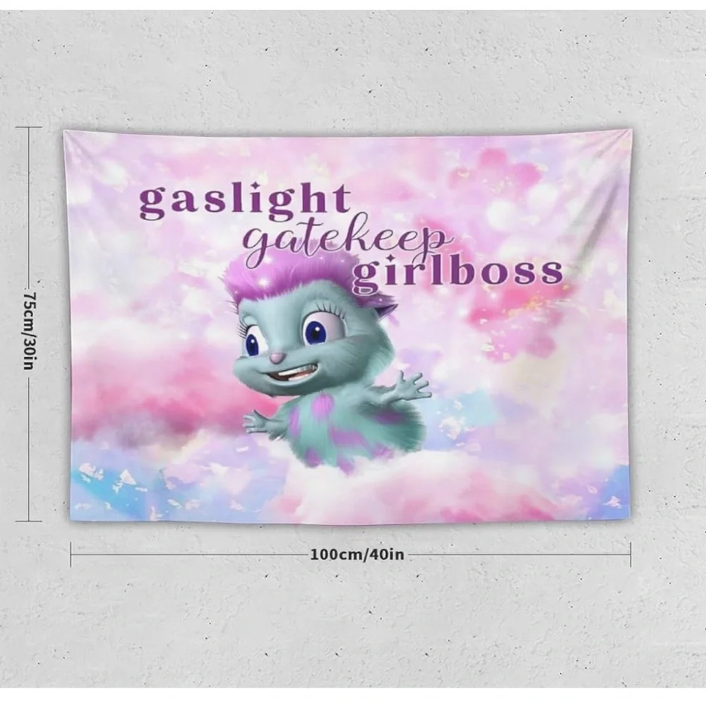Gaslight Gatekeep Girlboss Tapestry,30 x 40,for Bedroom, College Dorm